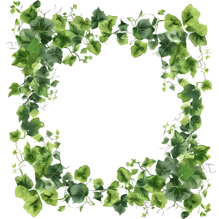 Green Leaves Botanical Frame