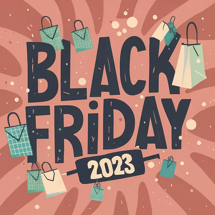 Black Friday 2023 Shopping Bags Illustration