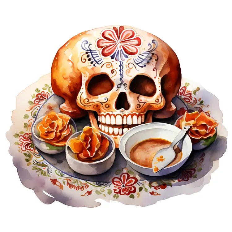 Skull Bread with Coffee