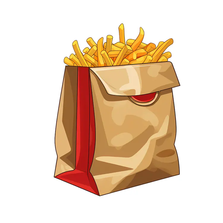 French Fries in Brown Bag