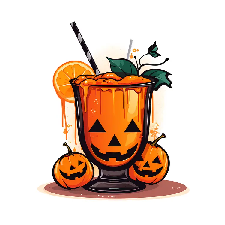 Halloween Drink with Pumpkins