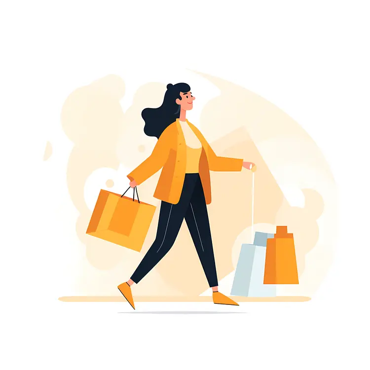 Woman Shopping with Bags