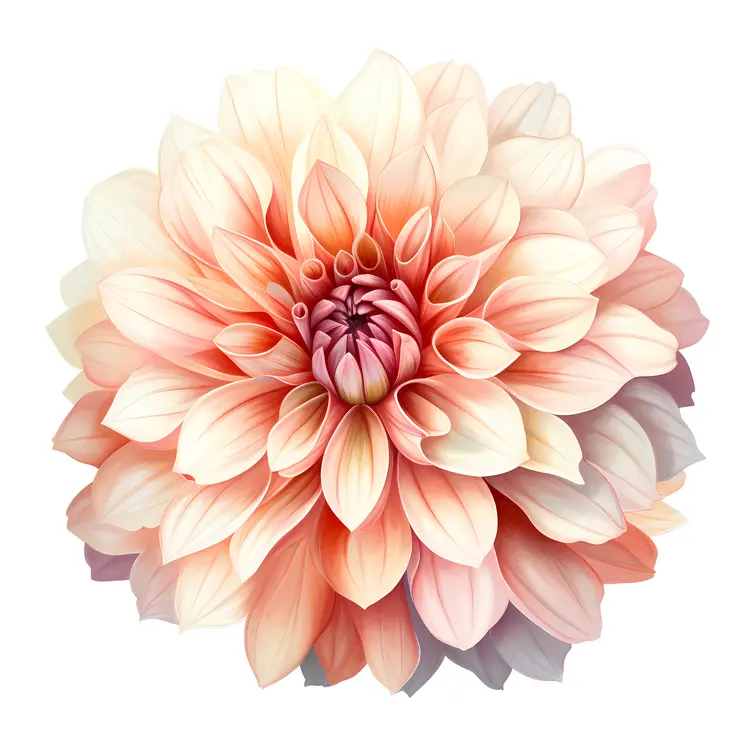 Beautiful Dahlia Flower Illustration