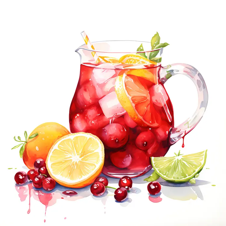 Refreshing Fruit Punch with Citrus and Berries