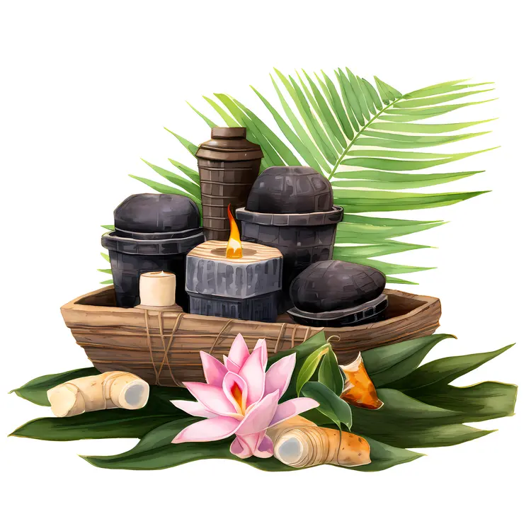 Spa Candles and Basket