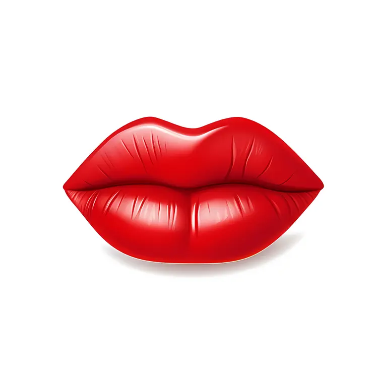 Glossy Red Lips Illustration