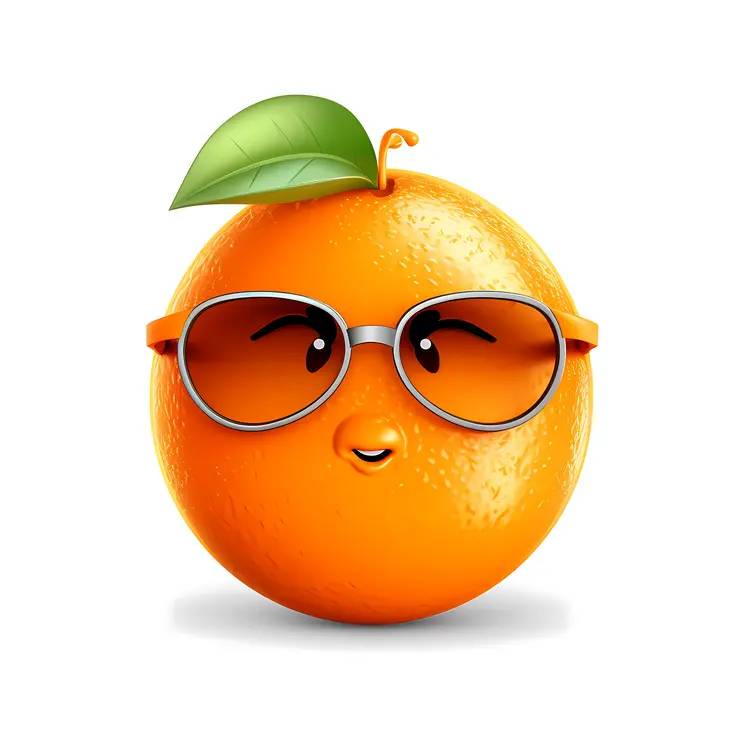 Cute Orange with Sunglasses