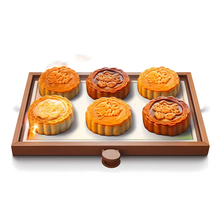 Traditional Mooncakes for Mid-Autumn Festival Celebration
