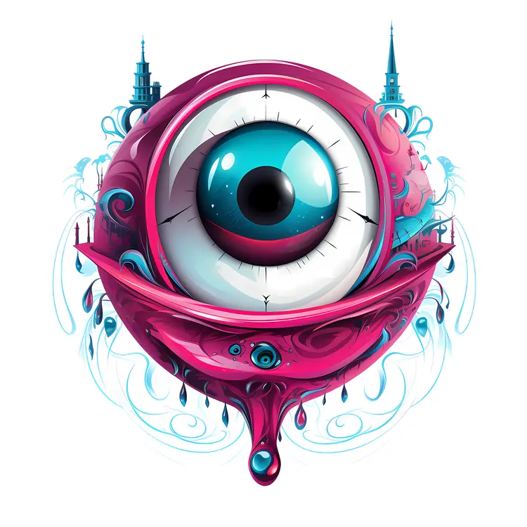 Surreal Colorful Eye Illustration