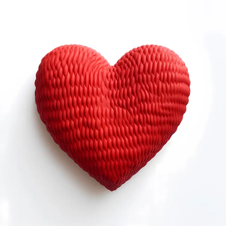 Textured Red Heart for Valentine's Day