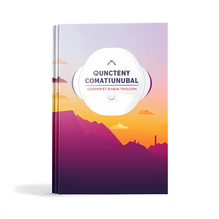 Colorful Book with Mountain Sunset Cover Design
