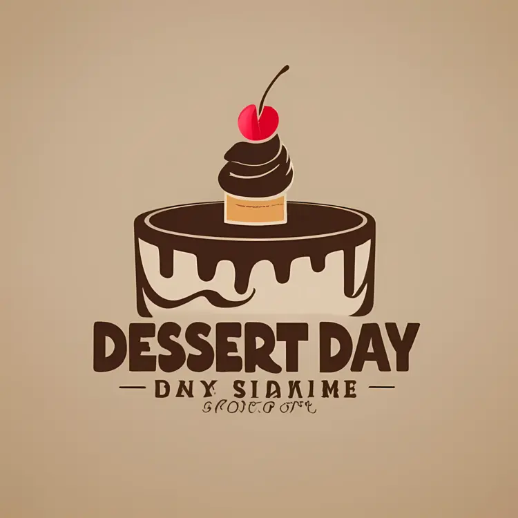 Chocolate Cake with Cherry for Dessert Day
