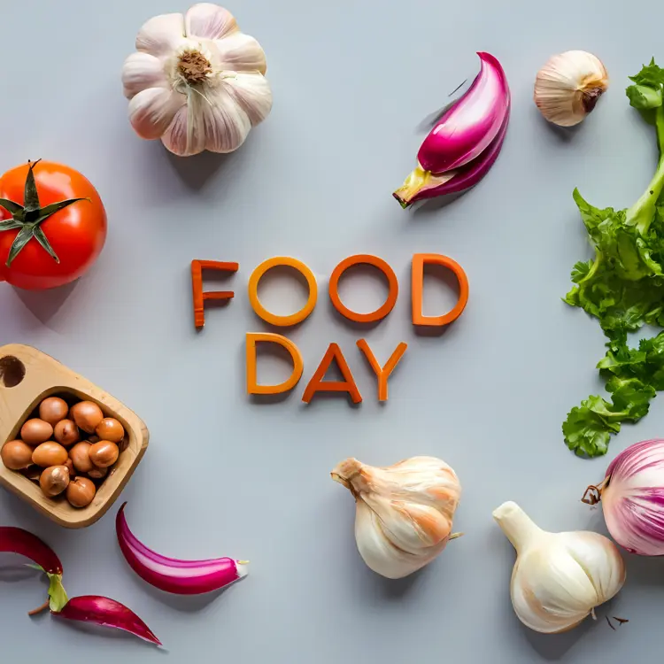 Vegetable and Fruit Arrangement for Food Day
