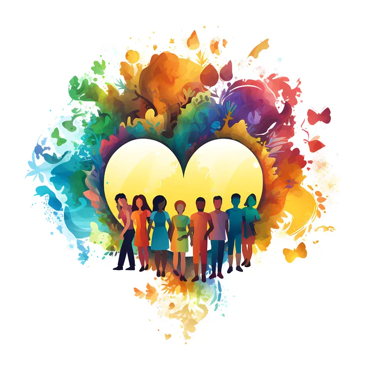 Vibrant Abstract Heart Design