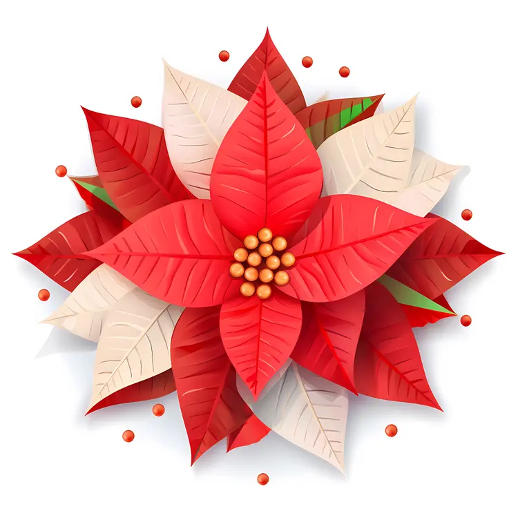 Beautiful Poinsettia Flower for Christmas Decor
