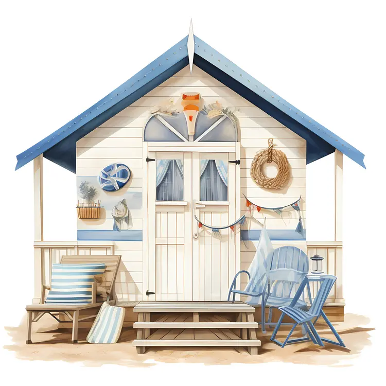 Cute Beach House with Summer Decor