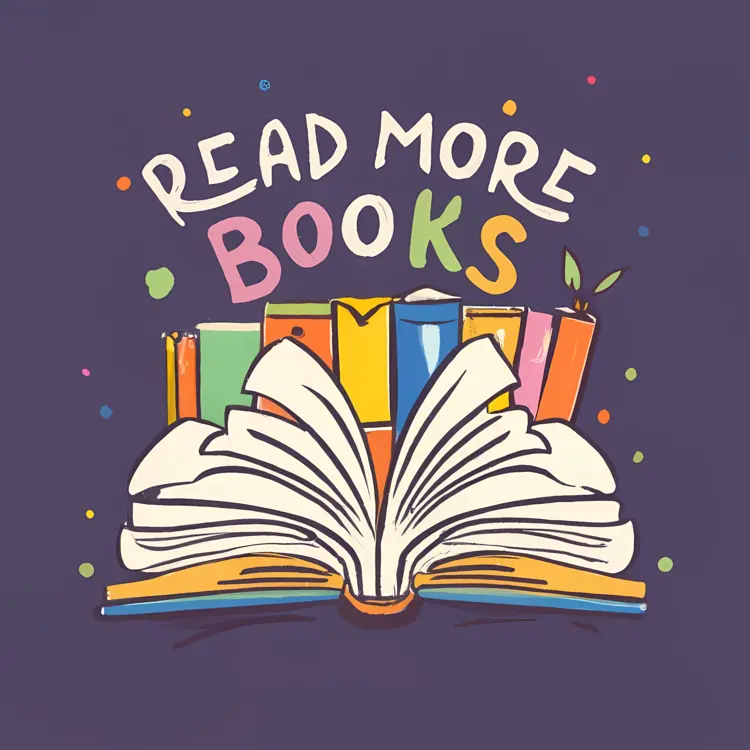 Open Book with Colorful Background