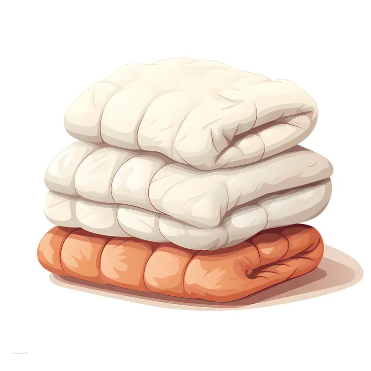 Stack of Warm Folded Blankets