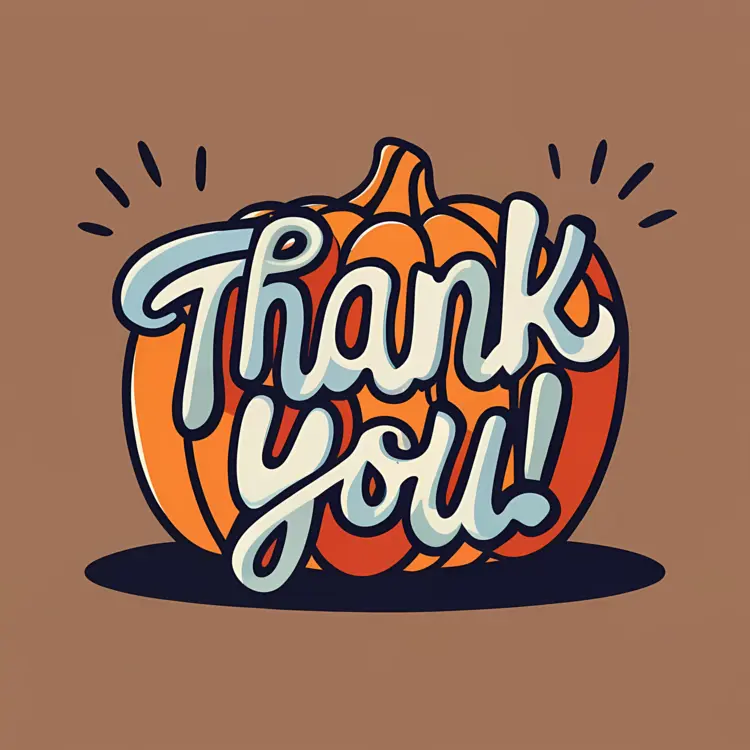 Thank You Pumpkin with Gratitude Message