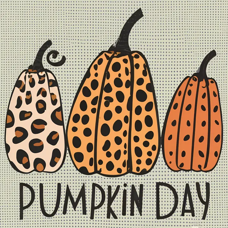 Leopard Print Pumpkins for Pumpkin Day