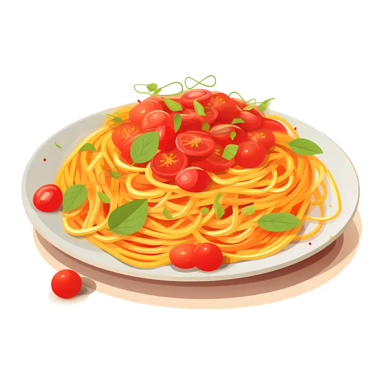 Spaghetti with Cherry Tomatoes and Basil