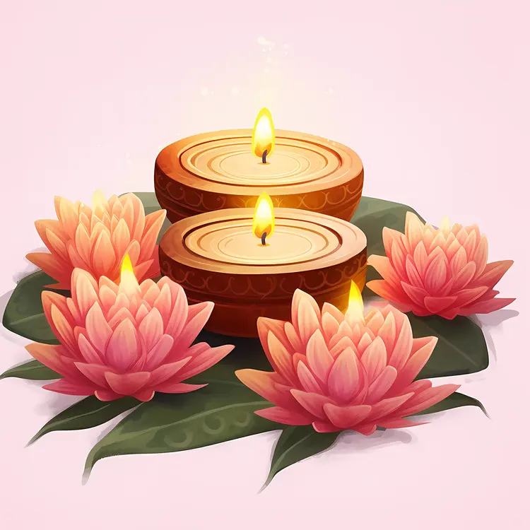 Lotus Diyas for Diwali Celebration