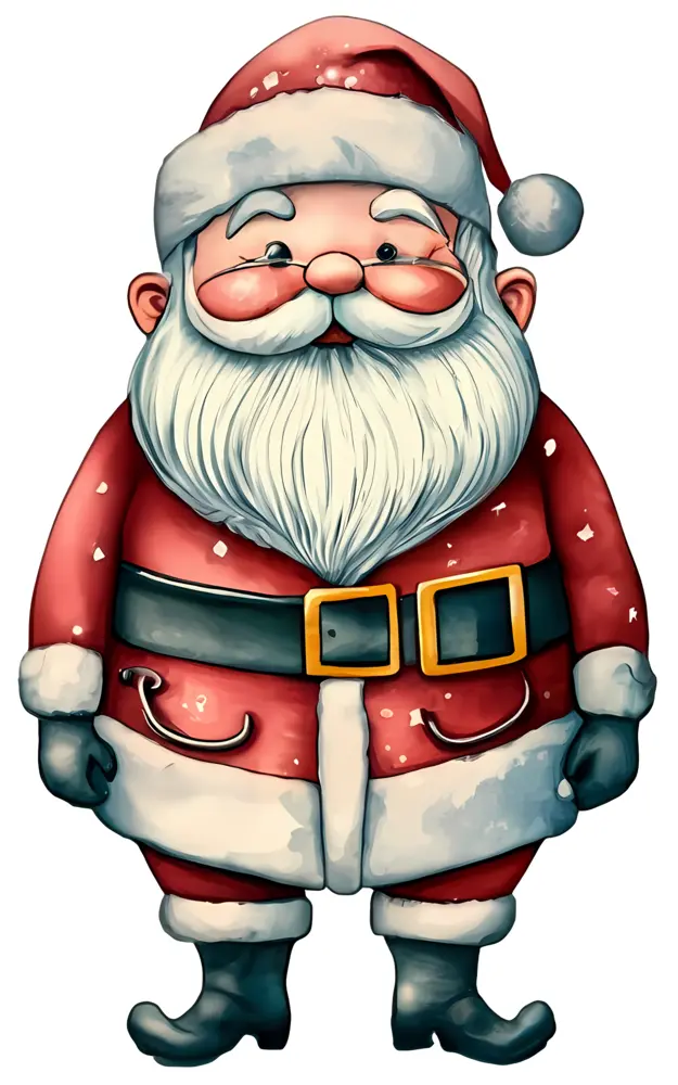 Santa Claus with Belt and Gloves