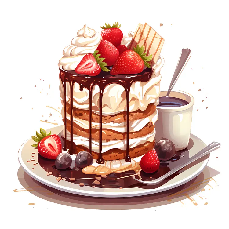 Berry Pancakes with Fresh Fruits