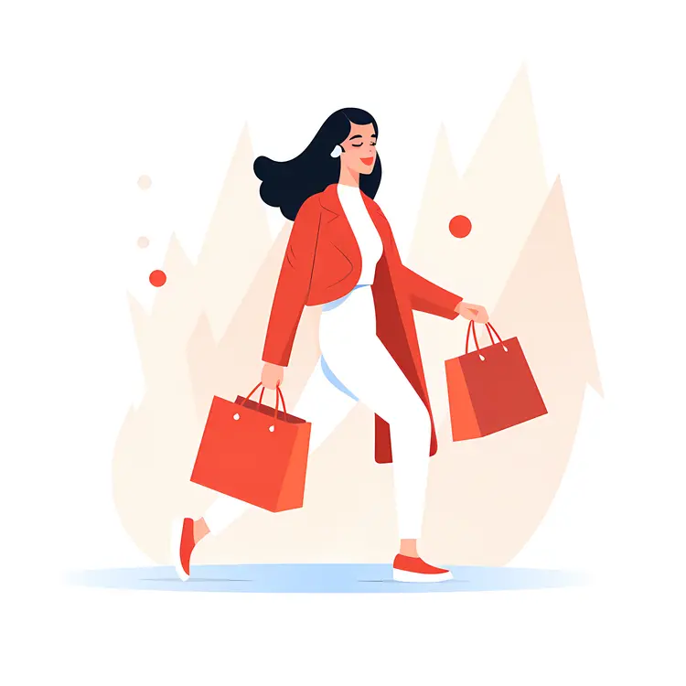 Woman Shopping with Bags