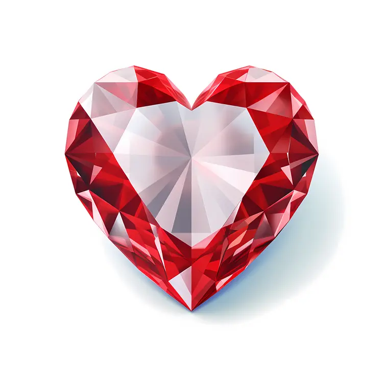 Heart-Shaped Red Gemstone