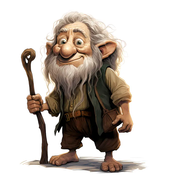 Old Dwarf with a Staff