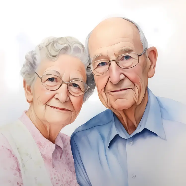 Portrait of a Smiling Elderly Couple