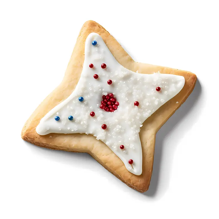 White Star Cookie with Icing
