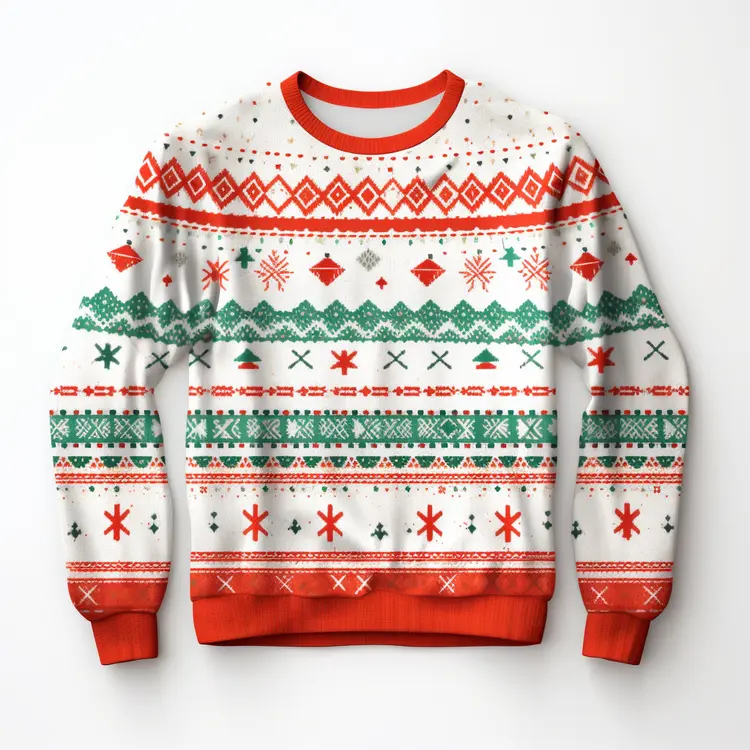 Festive Red and Green Christmas Sweater