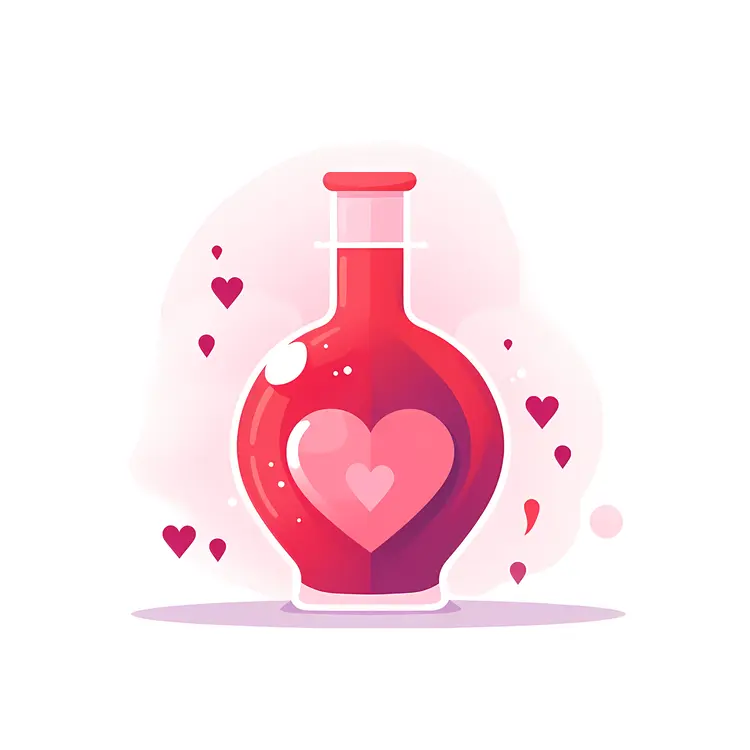 Heart Potion with Pink Liquid