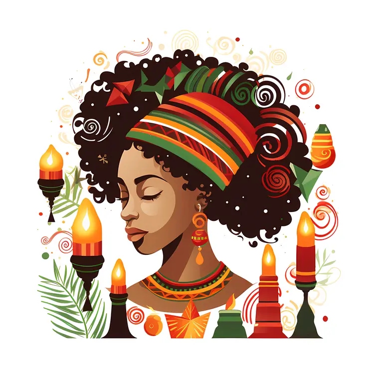 Artistic Woman with Candles