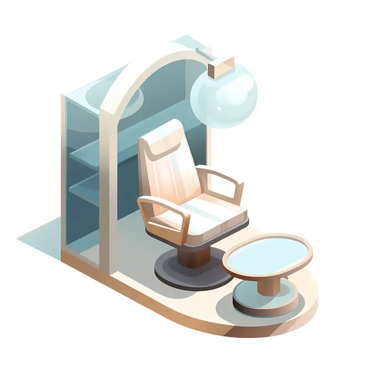 White Salon Chair in Modern Setting