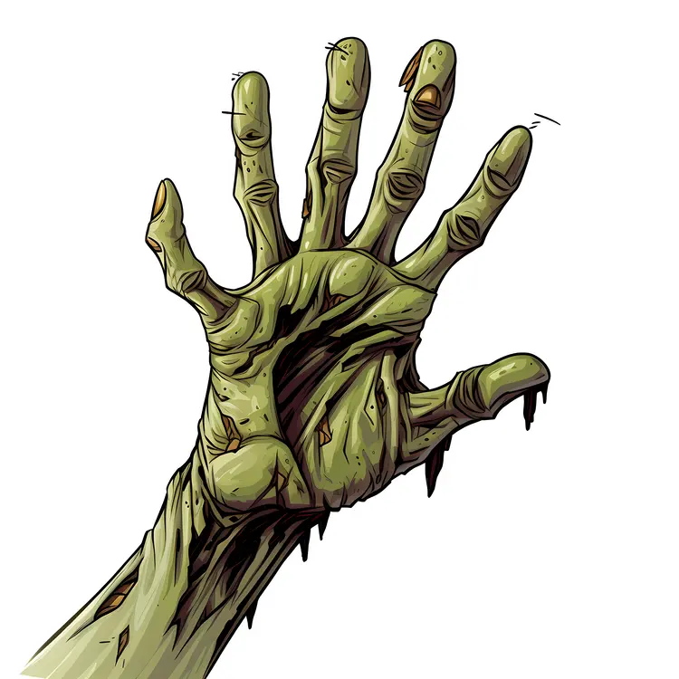 Creepy Zombie Hand Illustration