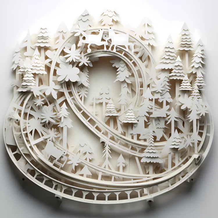 Wooden Roller Coaster Artwork