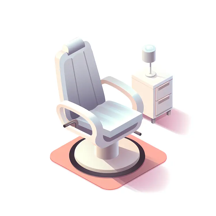White Barber Chair Illustration