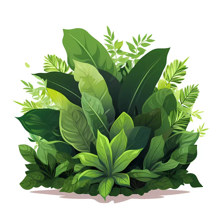 Lush Green Leaves in Nature