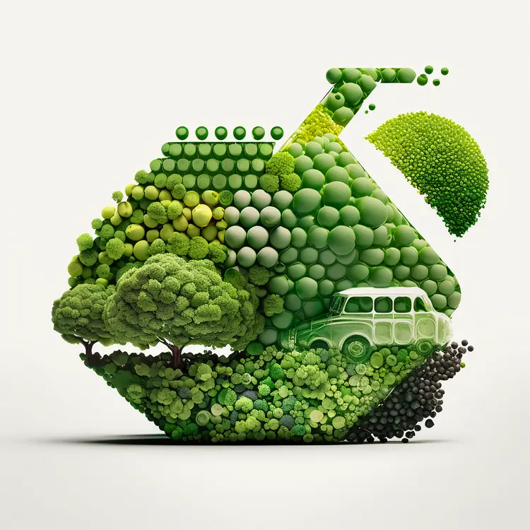 Eco-Friendly Green House with Nature Elements