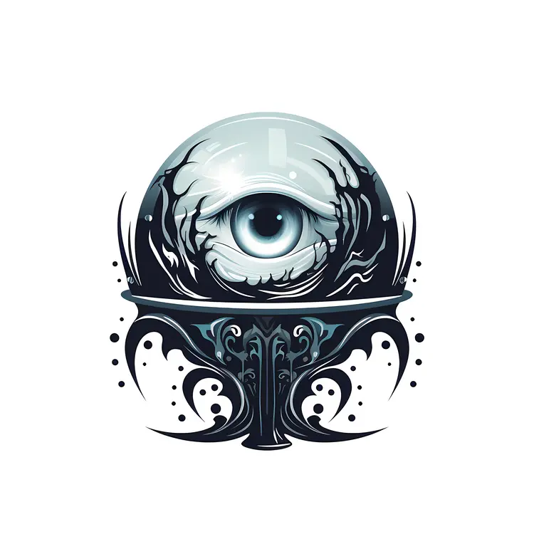 Crystal Ball with Eye Design