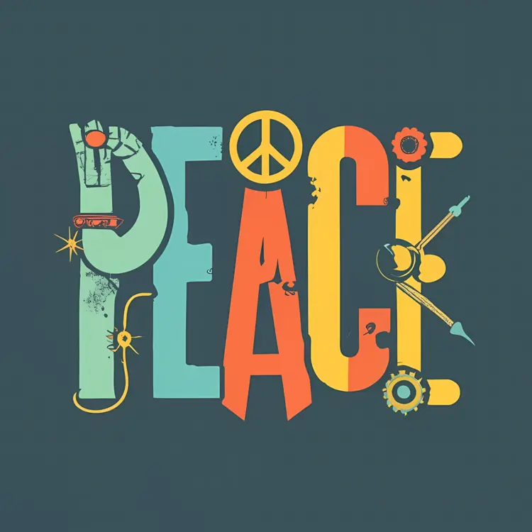 Creative Peace Typography Design