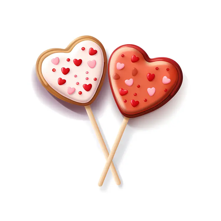 Heart-shaped cookies for Valentine's Day