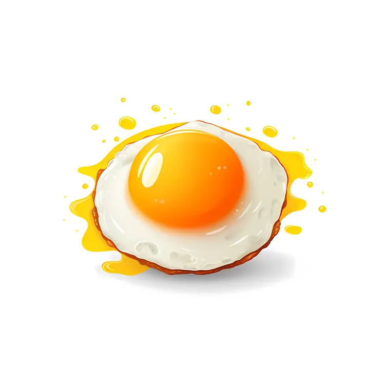 Delicious Fried Egg with Runny Yolk