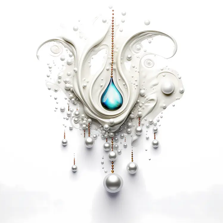 Pearl Drop with Artistic Design