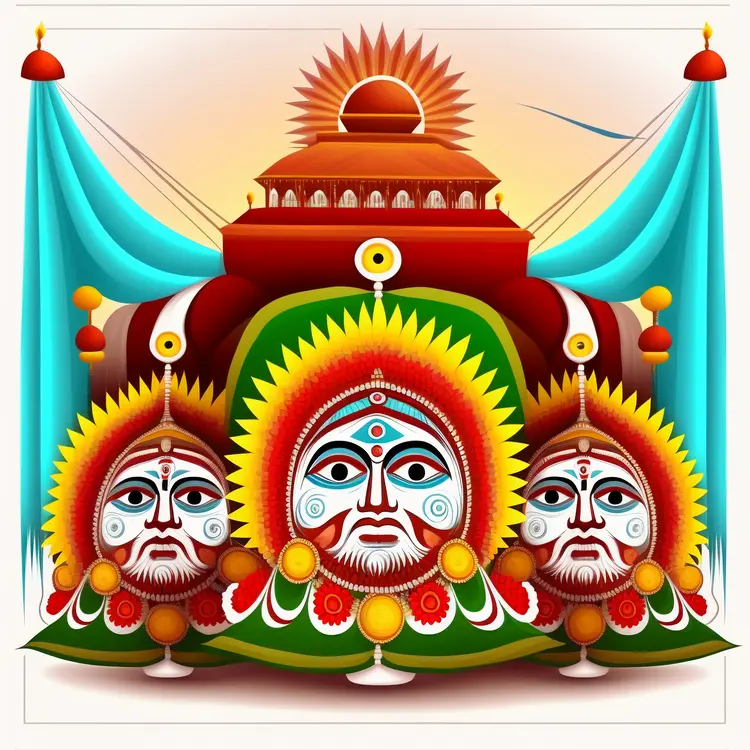 Colorful Chariot for Rath Yatra Festival