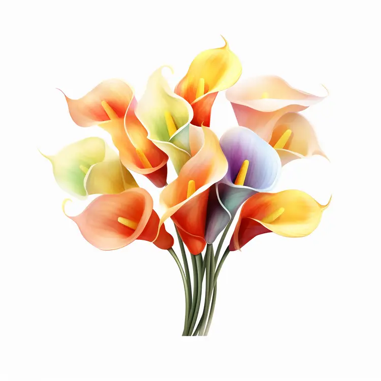 Beautiful Colorful Calla Lily Bouquet