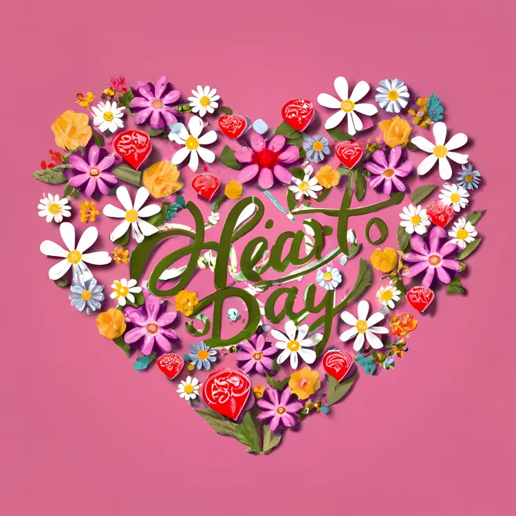 Heart Day Floral Heart Design